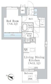 ウェスタ板橋仲宿 801 間取り図