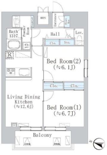ウェスタ板橋仲宿 1301 間取り図