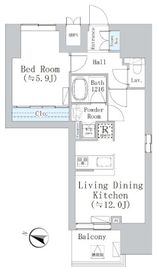 ウェスタ板橋仲宿 1201 間取り図