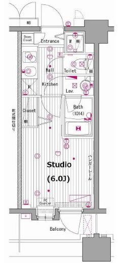 グランド・ガーラ横濱元町 9階 間取り図