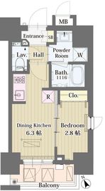 IPSE四谷 (イプセ四谷) 202 間取り図