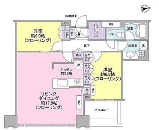 シティタワーズ豊洲ザ・シンボル 34階 間取り図