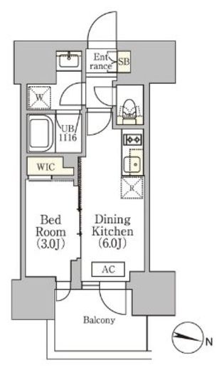 イプセ渋谷本町 202 間取り図