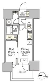 イプセ渋谷本町 602 間取り図