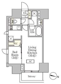 イプセ渋谷本町 1102 間取り図