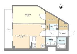 Monkstown夏目坂 203 間取り図