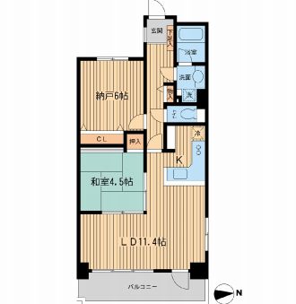 芝公園アパートメント 203 間取り図