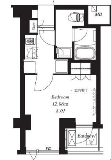 フレンシア青葉台 204 間取り図