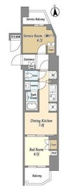 ウェルスクエア西蒲田 1204 間取り図