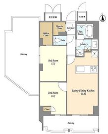 ウェルスクエア西蒲田 1301 間取り図