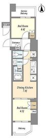 ウェルスクエア西蒲田 1303 間取り図