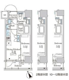 パークアクシス日本橋茅場町ステーションゲート 704 間取り図