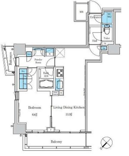 パークアクシス滝野川ラブリーズ 426 間取り図