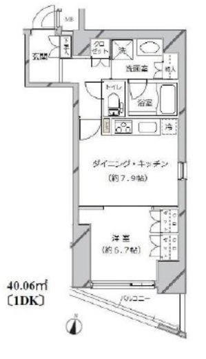 ライジングプレイス秋葉原 3階 間取り図