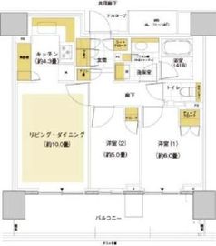 HARUMI FLAG SUN VILLAGE (晴海フラッグ サンヴィレッジ) 12階 間取り図