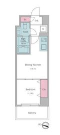 ドゥーエ二子新地 403 間取り図