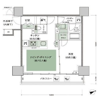 東京ベイシティタワー 20階 間取り図