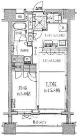 パークハウス千代田富士見 8階 間取り図