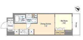 ドゥーエ横濱鶴見 1113 間取り図