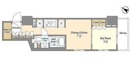 ドゥーエ横濱鶴見 1112 間取り図