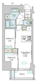 ブリリアイスト上野稲荷町 201 間取り図