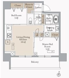 JMFレジデンス蔵前鳥越 601 間取り図