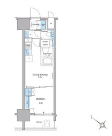 ルフォンプログレ西大井プレミア 1303 間取り図