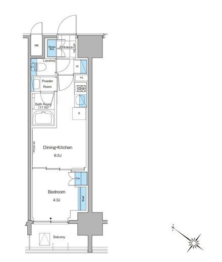 ルフォンプログレ西大井プレミア 302 間取り図
