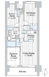 イーストパークス大島サザンスクエア 12階 間取り図