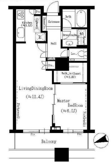 白金タワー 25階 間取り図