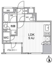 シーズンフラッツ新御徒町 705 間取り図