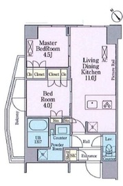クレストコート渋谷笹塚 301 間取り図