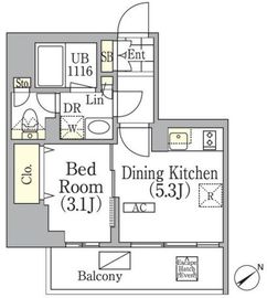 ジオエント池袋 203 間取り図