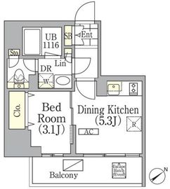 ジオエント池袋 303 間取り図