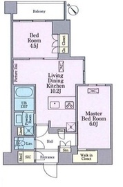 クレストコート渋谷笹塚 502 間取り図