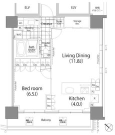 パークハビオ赤坂タワー 1806 間取り図