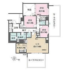 ザ・パークハウスグラン神山町 4階 間取り図