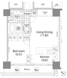 パークハビオ赤坂タワー 2106 間取り図