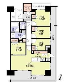 HARUMI FLAG SUN VILLAGE (晴海フラッグ サンヴィレッジ) 14階 間取り図