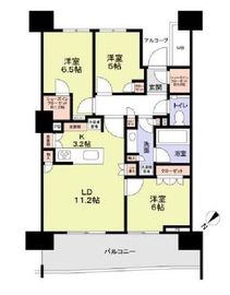 HARUMI FLAG SUN VILLAGE (晴海フラッグ サンヴィレッジ) 13階 間取り図