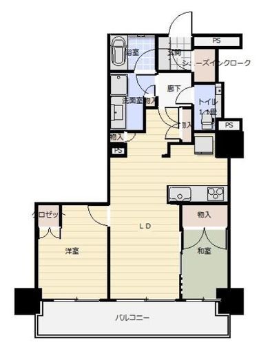 プライムパークス品川シーサイド ザ・タワー 6階 間取り図