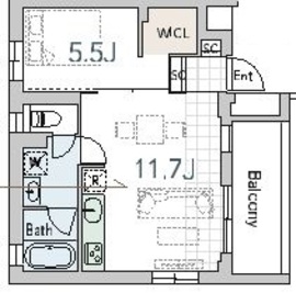 グランデュオ学芸大学3 (Gran Duo Gakugeidaigaku3) 205 間取り図