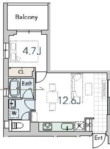 グランデュオ学芸大学3 (Gran Duo Gakugeidaigaku3) 206 間取り図