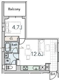 グランデュオ学芸大学3 (Gran Duo Gakugeidaigaku3) 206 間取り図