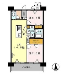 ロイヤルパークス西新井 208 間取り図