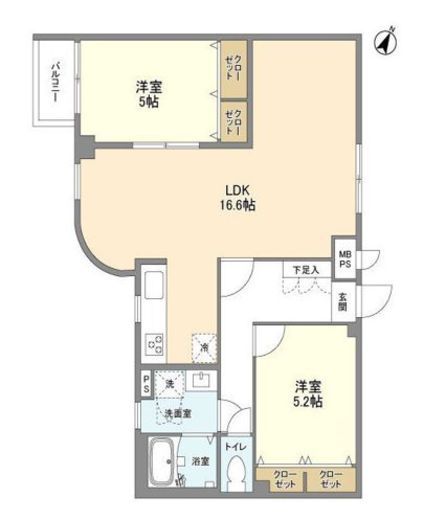 グロリア学芸大 102 間取り図