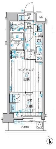 パレステージ新高島平 7階 間取り図