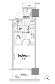 パークハビオ赤坂タワー 1302 間取り図