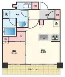 リビオレゾン田端 2階 間取り図