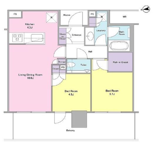BLUE HARBOR TOWERみなとみらい (ブルーハーバータワーみなとみらい) 13階 間取り図